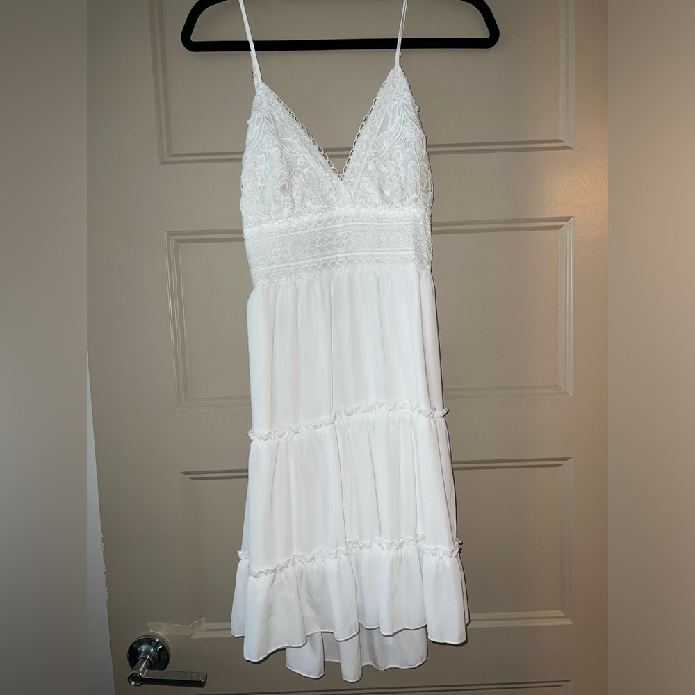 White flowy midi-dress, women’s M